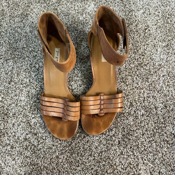 PAUL GREEN Women's Coco Leather Ankle Strap Sandal Size 4/US 6.5 In Brown - Picture 4 of 8
